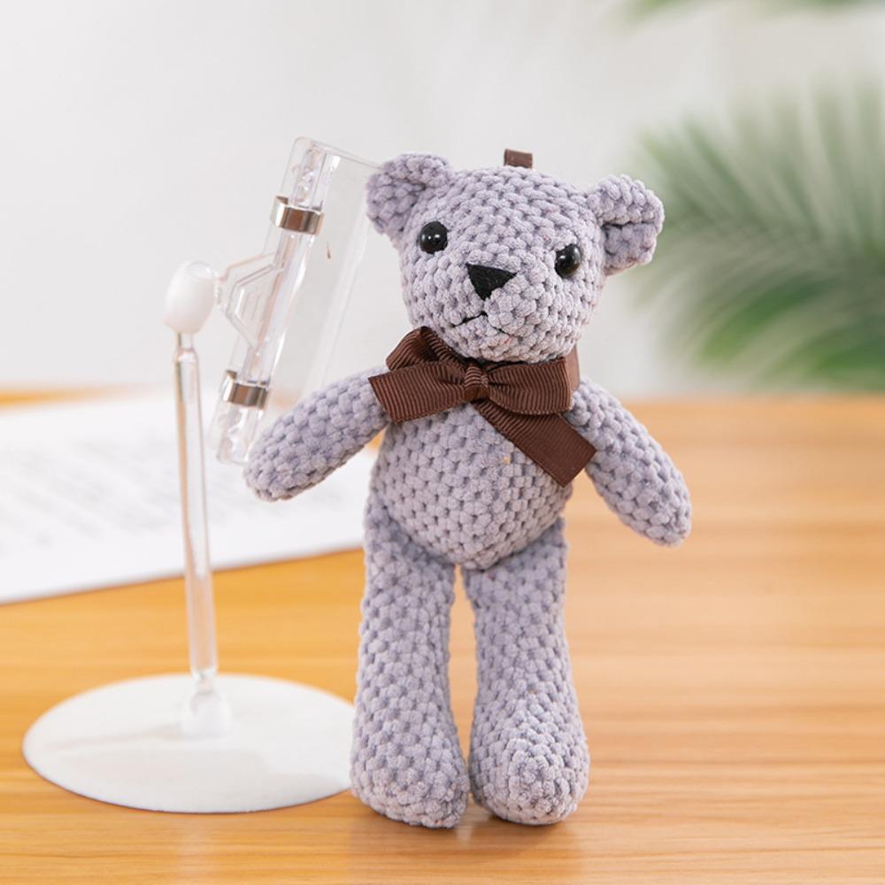 Soft Stuffed Bear 16cm Stuffed Animal Toy Fashion Pineapple Bear Doll Keychain