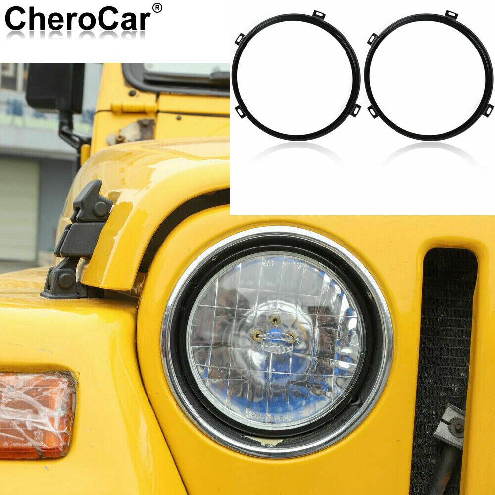 For 97-06 Jeep Wrangler TJ 7  inch Headlight Bezel lamp Mount Bracket Ring Trim