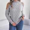 Vintage Solid Color Knitwear Sweater Loose Stand Collar Long Sleeve Cardigan Autumn Winter Top