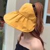 Summer Empty Top Wide Brim Sun Hat For Women Anti Uv Sunscreen Bucket Hat Female Sun Protection Outdoor Beach Cap