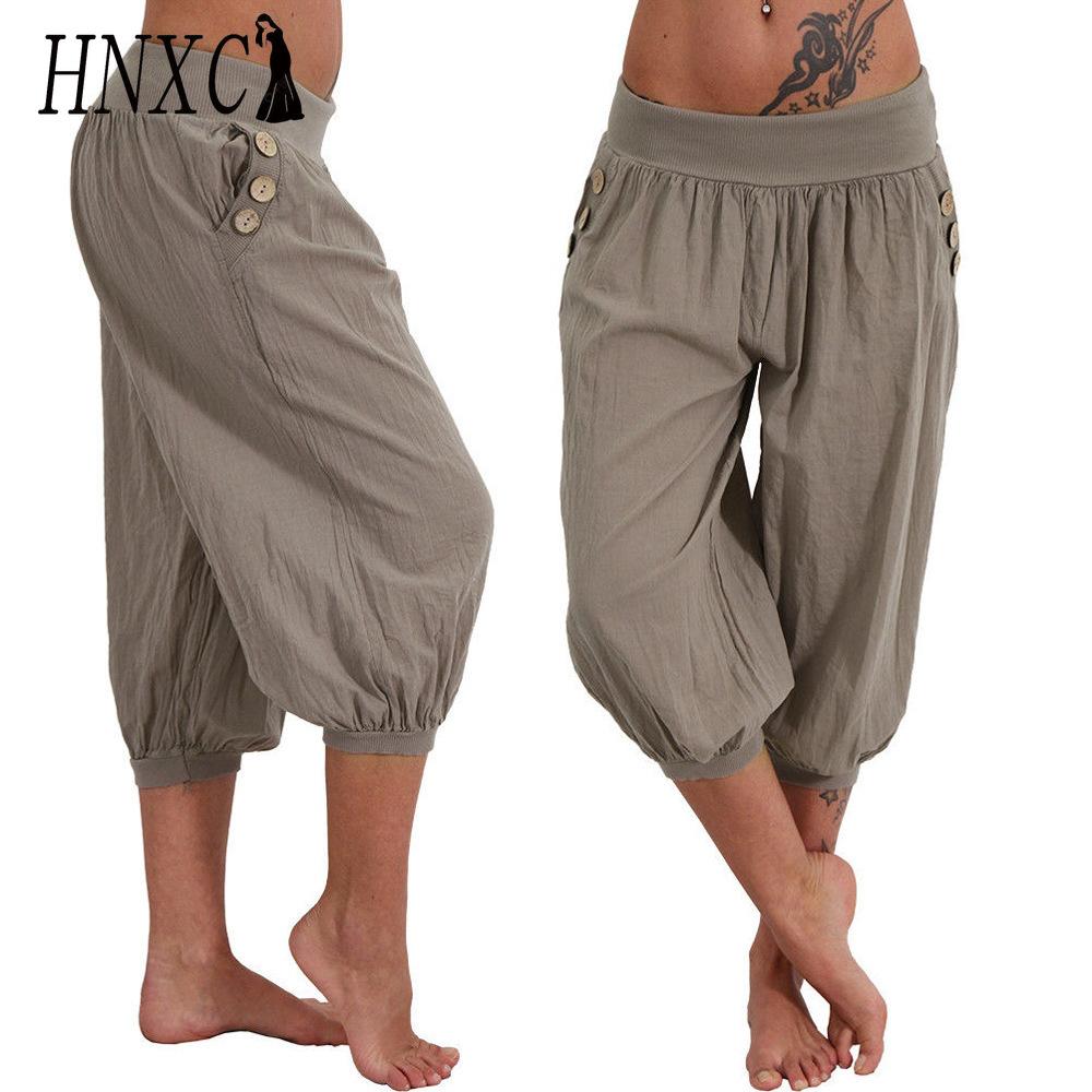 

HNXC Летние женские прохладные брюки Повседневные свободные широкие штаны больших размеров Удобные брюки для отдыха XXL серый
