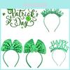 St. St. Patricks Day Haarband Fliege Kleeblatt Grün Irisches Stirnband Mädchen Party Geschenk