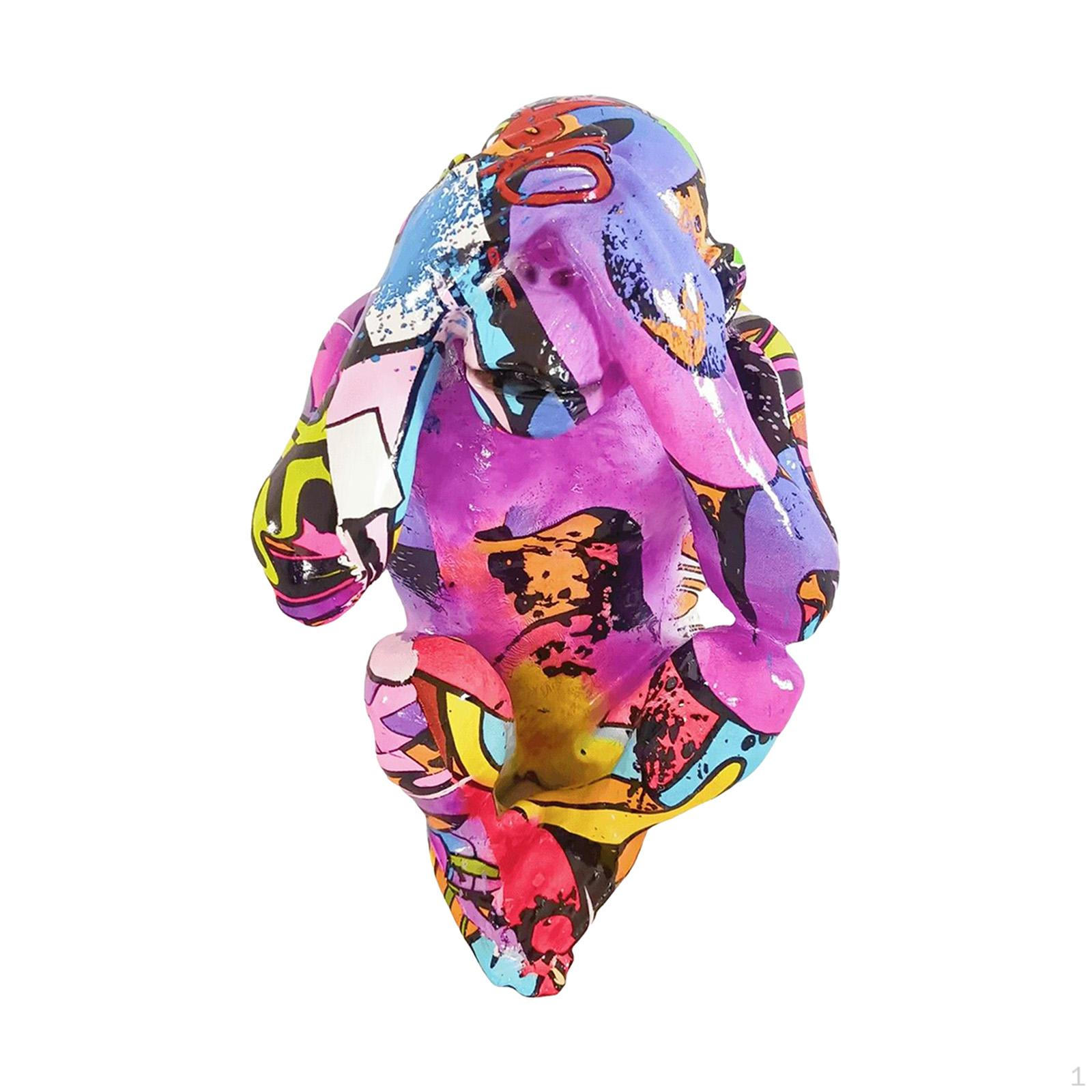 

Colorful Gorilla Statue Art Decoration Statues Resin Desktop Ornament Home Decor