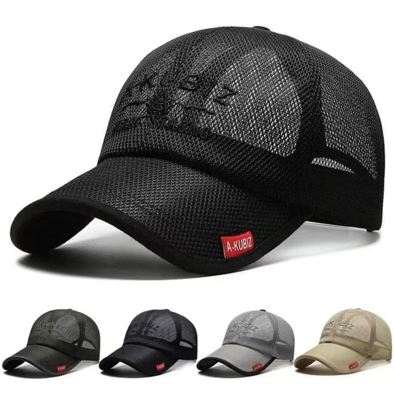 Letter Embroidered Mesh Breathable Baseball Cap Unisex Summer Meshes Peaked Cap Outdoor Leisure Sun Protection Mesh Sun Hat