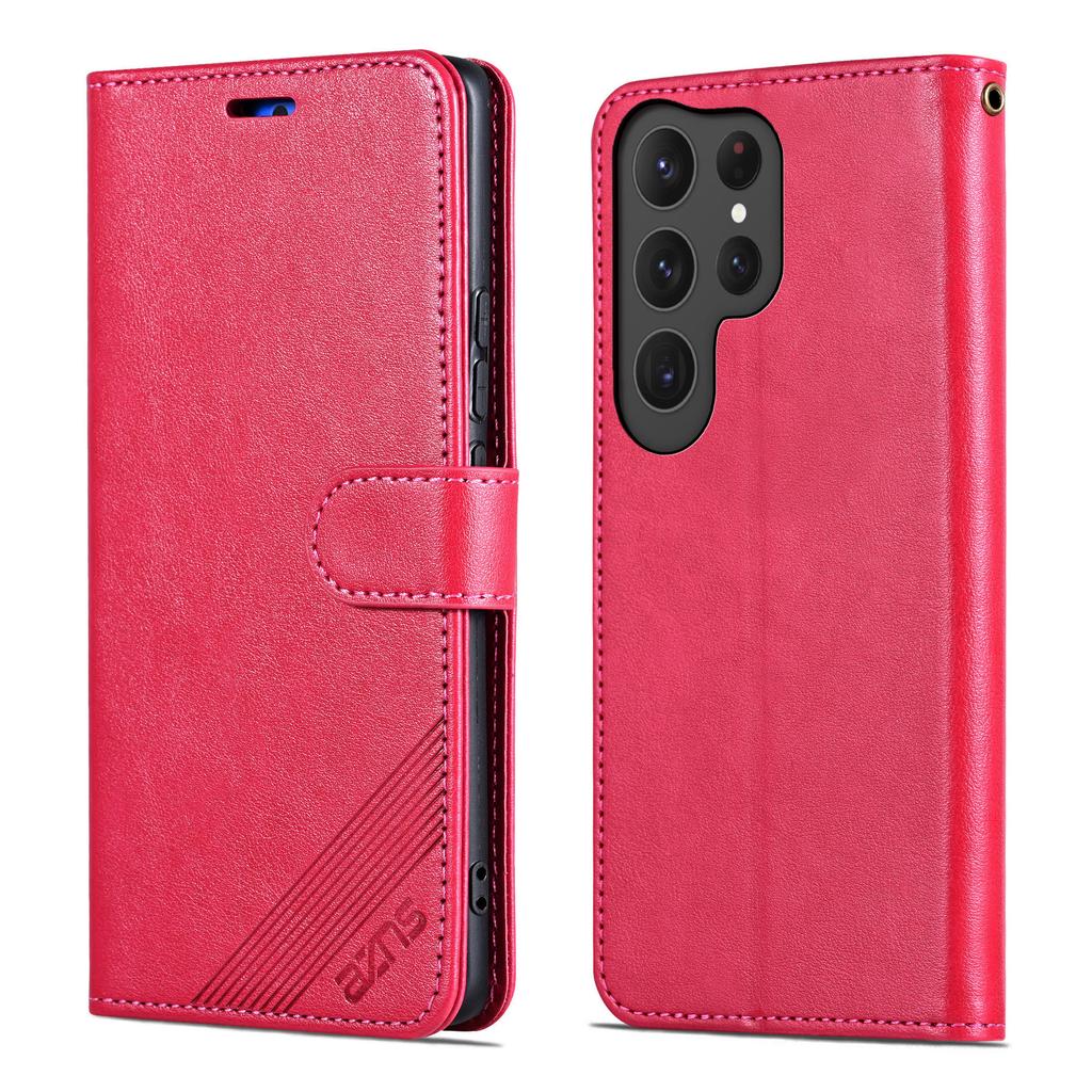 AZNS For Samsung Galaxy S26 Ultra Case Anti-Scratch PU Leather Stand Wallet Phone Cover