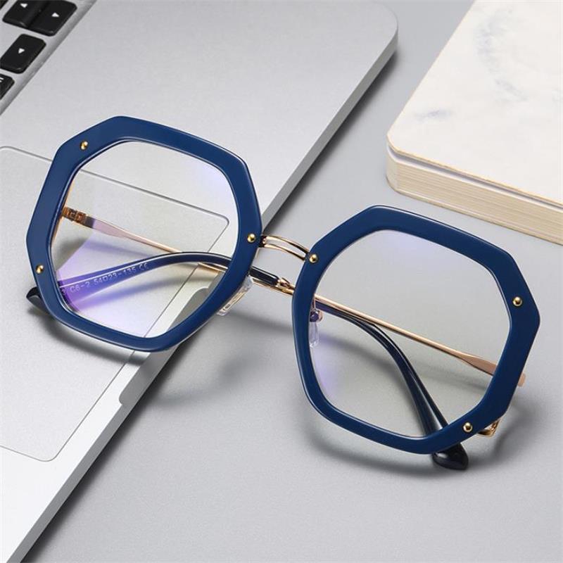 Retro Polygon Anti Blue Light Glasses for Women Men Computer Reading Glasses Fashion Presbyopia +2 5 High Quality