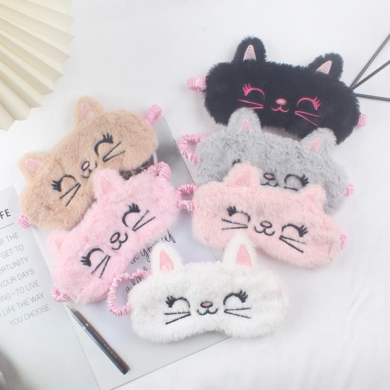 Buy Plush Anime Sleeping Eye Mask Cute Cat Kids Sleep Mask Cartoon