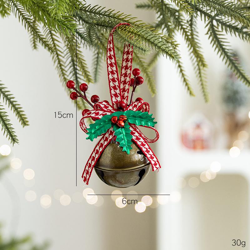 British Iron Art Christmas Tree Ornaments: Star, Snowflake, Bells, Jute Rope, and Berry Accessories