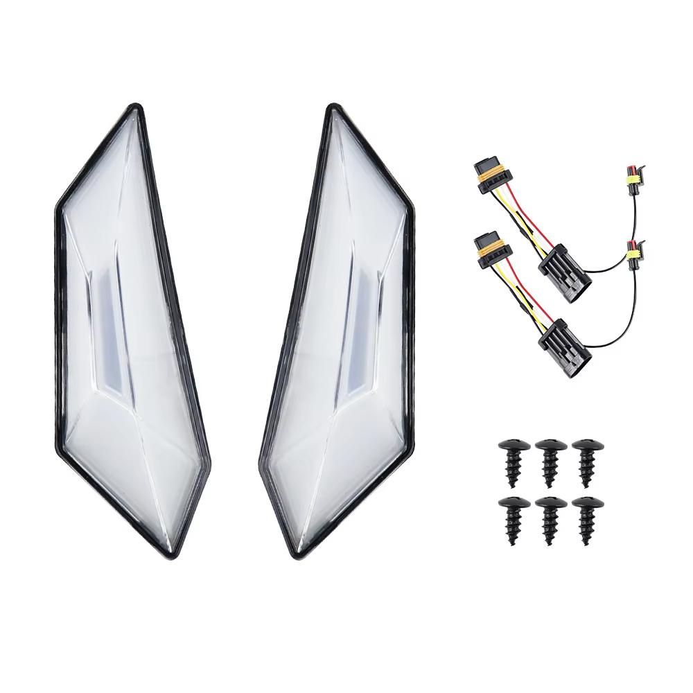 

Pair Clear LED Rear Side Marker Lights for Polaris RZR PRO XP 4 2020-2025 RZR PRO R 2025-2025 RZR TURBO R 2025-2025 чистый