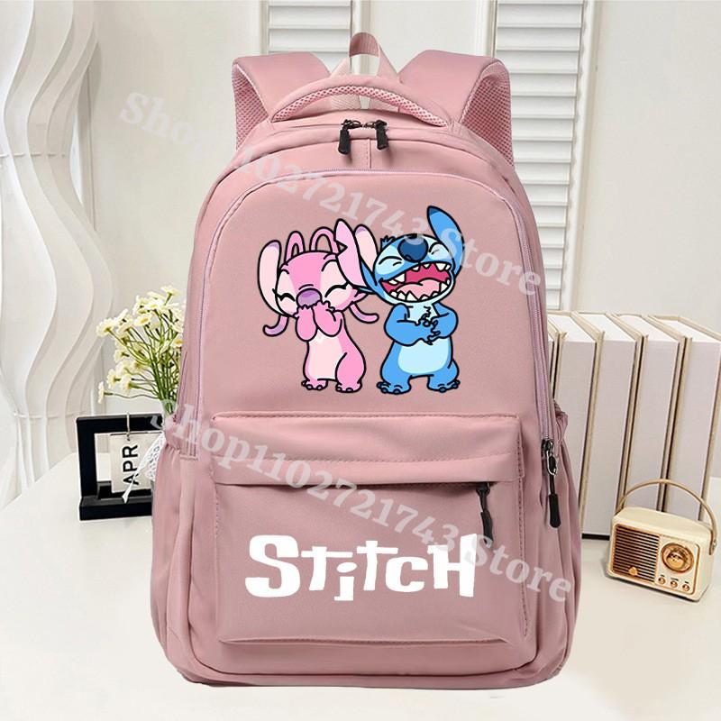 Disney Stitch Large Capacity Backpack Kids Boys Girls School Supplies Storage Bag Anime Fashion Student Bookbag