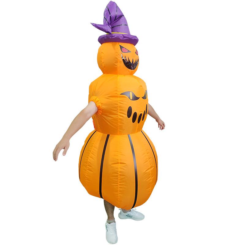 New Pumpkin Inflatable Suit Party Atmosphere Decoration Purple Hat Pumpkin Man