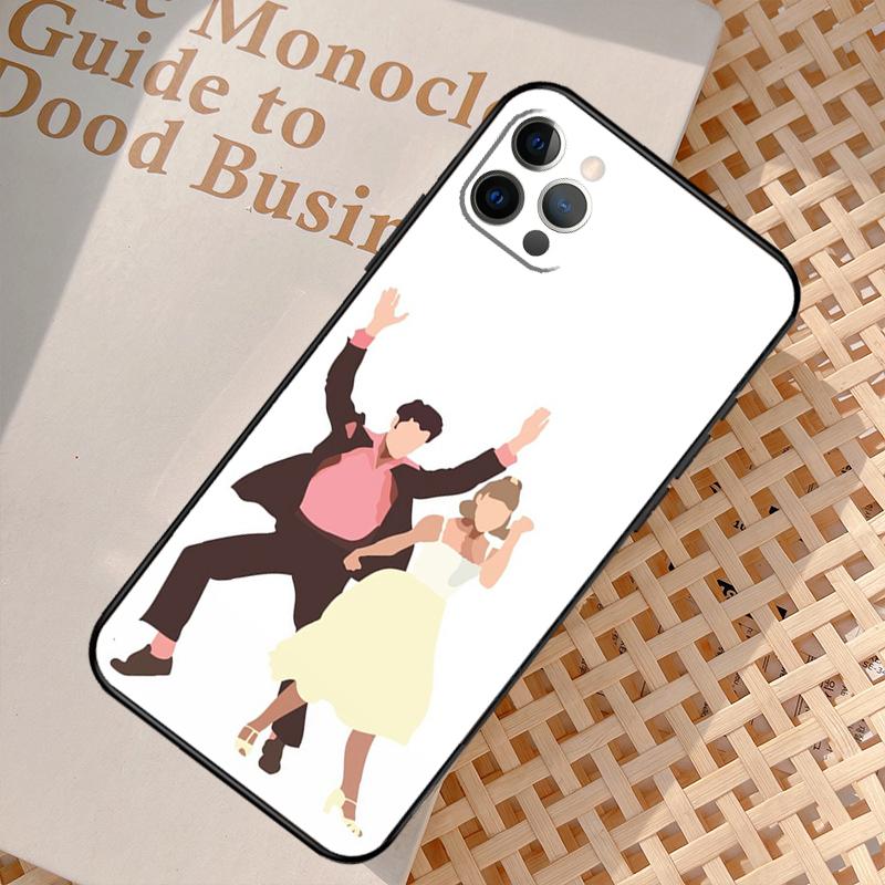 Grease Cover For iPhone 16 12 11 13 14 15 Pro Max Mini Plus XS Max X XR Phone Case