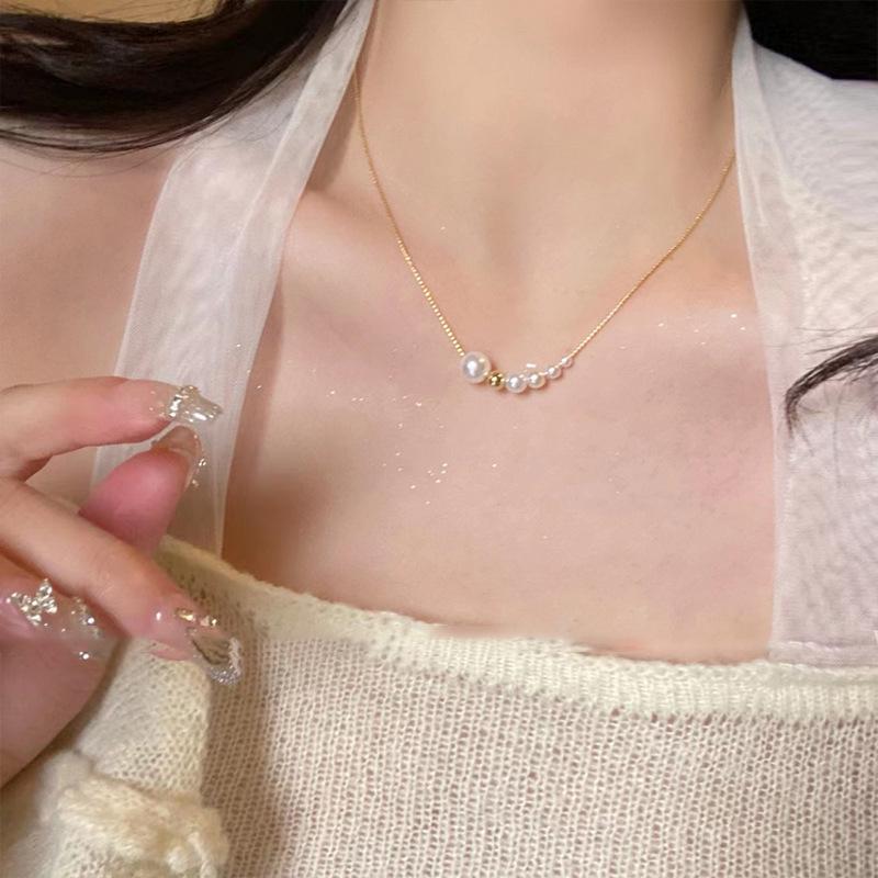 2023 Double-Layer Retro Pearl Necklace for Women - Luxury High-End Design Clavicle Chain