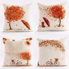 Red Maple Leaf Pattern In Autumn Throw Pillow Cover With Short Plush Print For Living Room Sofa Decoration Cushion Cover