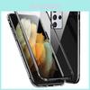 For Samsung S24 Ultra Magnetic Metal Frame Glass Phone Case With Mirror Finish For Fashionable Protection