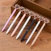 Kawaii Crystal Ballpoint Pen Fashion Girl Heart Shape Large Diamond Metal