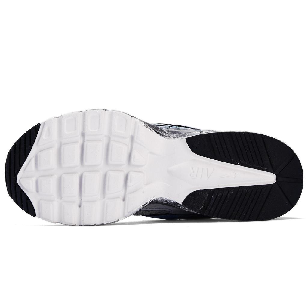 Nike Air Max Fusion Da Vinci Custom, Royal Blue Leather Lightweight Low Top Casual Shoes Women's Silver Gray CJ1671-100(TeamM-)