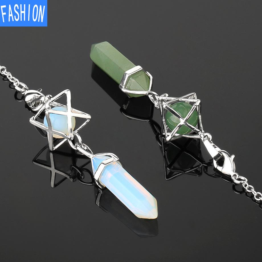 Hexagonal Prism Pendant Crystal Pendant Necklace