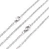 ( No Fade ) 5pcs /lot 3x2mm Man Women Chain Necklace 316L Stainless Steel O Link Pendant Necklace Fashion Jewelry 50CM 70CM Long