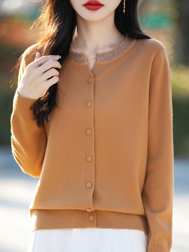 2025 Spring Rhinestone Knit Cardigan for Women