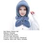 Women Hat Solid Color Elastic Knitted Warm Winter Hat With Scarf Outdoor
