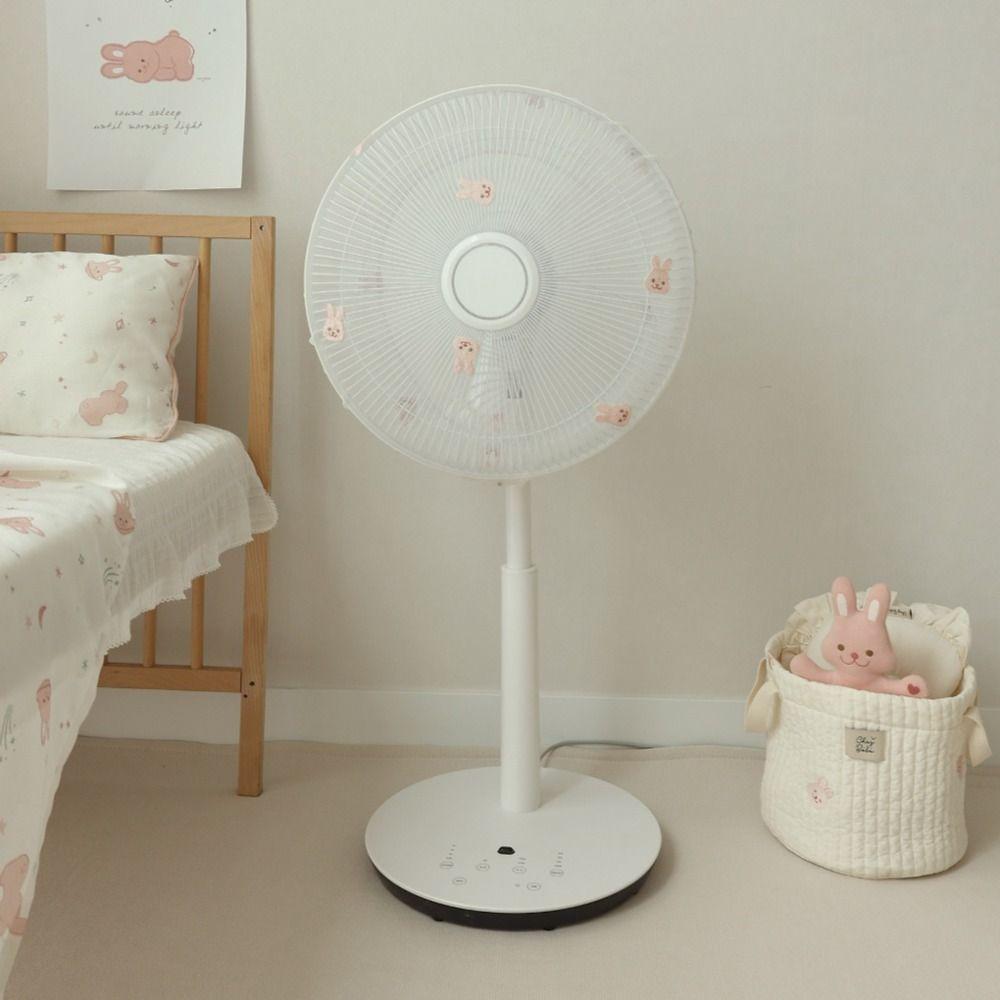 Waterproof Round Electric Fan Cover Bear Embroidery Electric Fan Dust Bag  Office