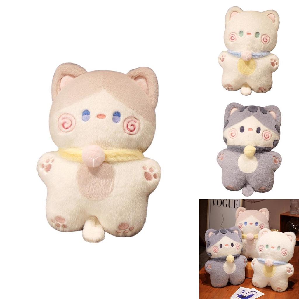 Adorable Standing Plush Cat Toy With Pp Cotton Filling Perfect For Decor And Cuddles