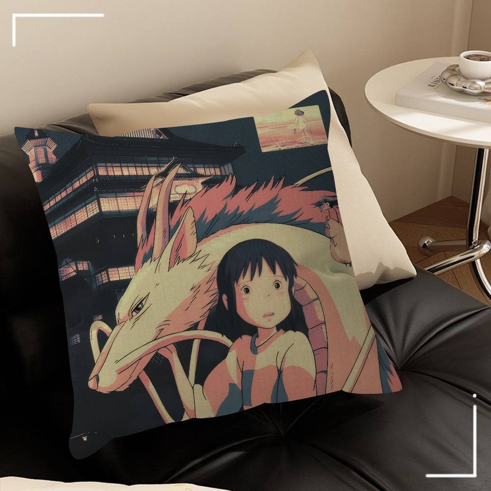 Polštář Dárky Domácí Kancelářské Vybavení Ložnice Pohovka Autopotah na polštář pouzdro 45x45cm Film S-Spirited A-Away Anime