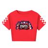 5633 Kids Girls Lily Lovebraids Print Short Sleeves Short T-Shirt