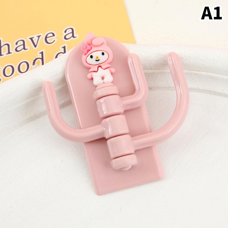 Niedliches Tier Kreativ Cartoon Bunt Drei Haken Spurlos Freies Stanzen Haken Wohnzimmer Schlafzimmer Drehbar Mehrzweckhaken