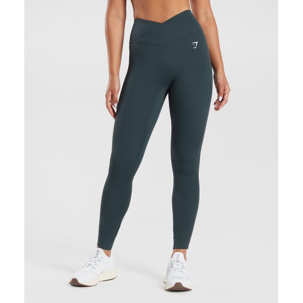 

Gymshark Crossover Leggings Darkest Teal B4a8u Tbjz XS
