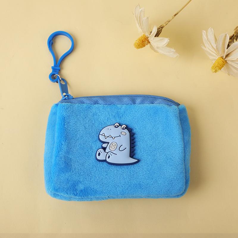 Niedliche Geldbörse aus Plüsch mit Cartoon-Motiv – Schlüssel- und Ohrhörertasche für Kinder mit Reißverschluss