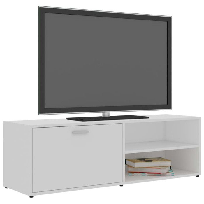 VidaXL Meuble TV Blanc 120x34x37 cm Aggloméré