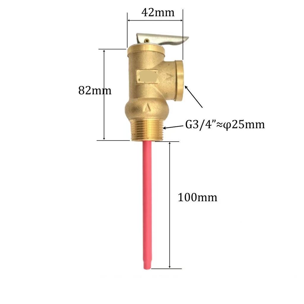 1PCS WYA-20 99C 101 PSI 210F WYA-20 0.7Mpa To Valve BSP 3/4 Inch Temperature And Pressure Relief Valve As TP Safety Valve