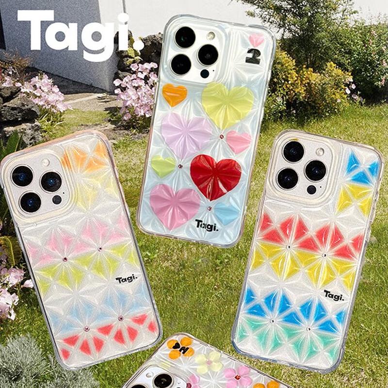

Tagi. Ice Diamond Transparent iPhone Case with Chain iPhone 17