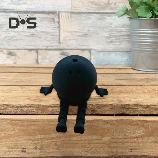 Flexible Bowling Buddy Bowling Pin Ball Desk Buddy with Articulated Legs 3D Printed Bowling Themed Ornament Gifts for Bowling Enthusiasts
