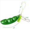 Paquete de 2 Juguetes Fidget Descompresión Edamame Squishy Apretar Guisantes Frijoles Llavero Fidget Squishy Accesorios de Descompresión