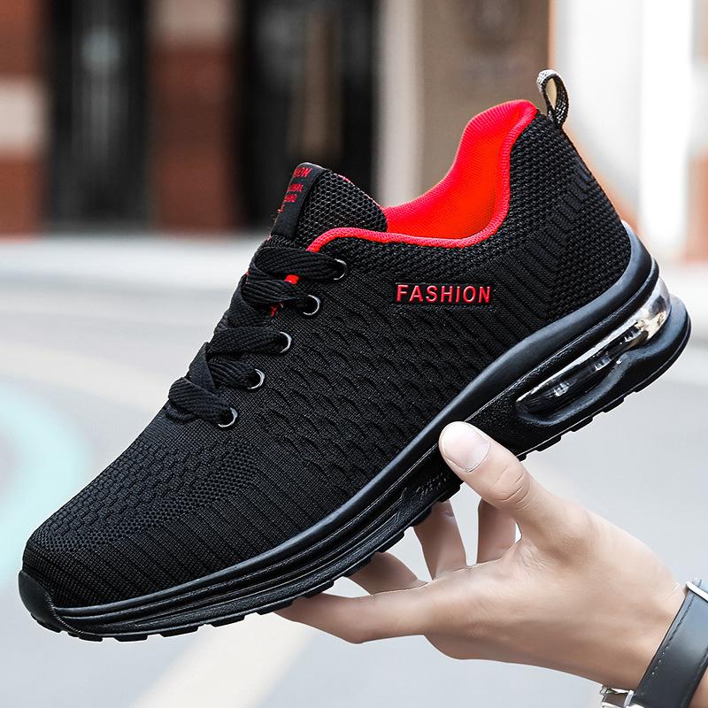 Large Size Summer New Sports Shoes Lightweight Casual Fly-woven Mesh Air Cushion Running Shoes