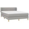 3126797 vidaXL Lit à sommier tapissier avec matelas Gris clair 140x190cm Tissu