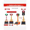 Liftable Solar Mobile Traffic Signal: Hand-Pushed Red-Green Warning Light for Outdoor Use
