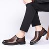 Fashion WAERTA Men's Leather Casual Shoes Fashion Business Soft Anti-slip Leather Shoes Man Casual Vintage Chelsea Slip-on Leather Shoes