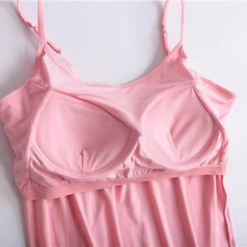 Plus Size Modal Female No Steel Ring Integrated Five-finger Chest Pad Camisole Bottoming Shirt Slim Vest