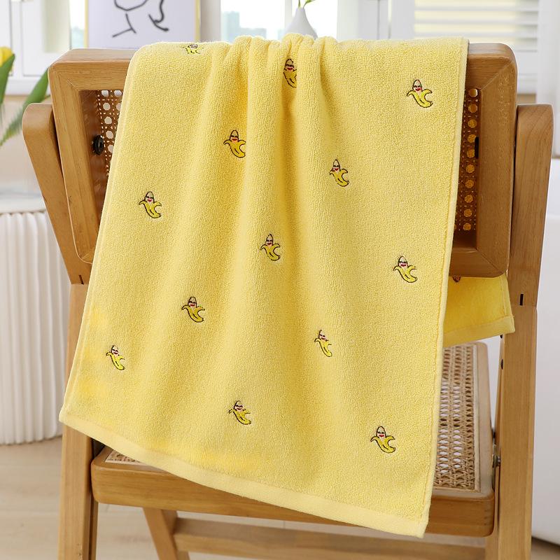 Cotton Avocado Banana Towel Embroidered Soft Absorbent Skin Friendly Face Hand Towels for Adults Kids Bathroom Beach Spa