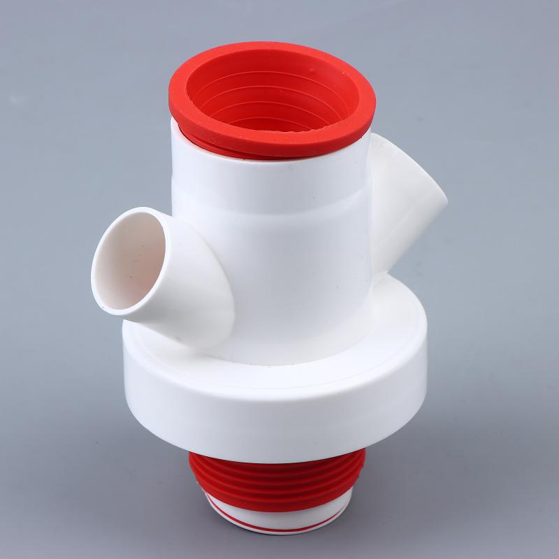 Washing Machine Drain A Three-Way Drain Distributor, A Dryer, A Drainage Pipe, A Three-Way Anti-Backflow Check Valve Connection