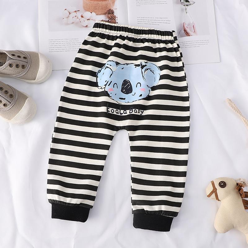 Kawaii Cartoon Gedruckt Baby Jungen Mädchen Lange Hosen Hohe Taille Casual Harem Hosen