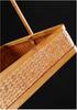 Handmade Bamboo Lacquered Basket - Chinese Retro Tea Set and Snack Organizer