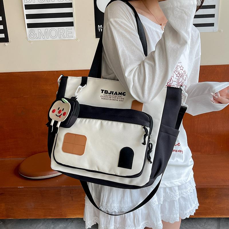 Geantă Crossbody de Damă Stil Colegiu Capacitate Mare Geantă de Umăr pentru Navetă la Cursuri