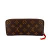 LOUIS VUITTON M61536 Zip Around Monogram leather Portefeuille Clemence Purse Brown leather Used