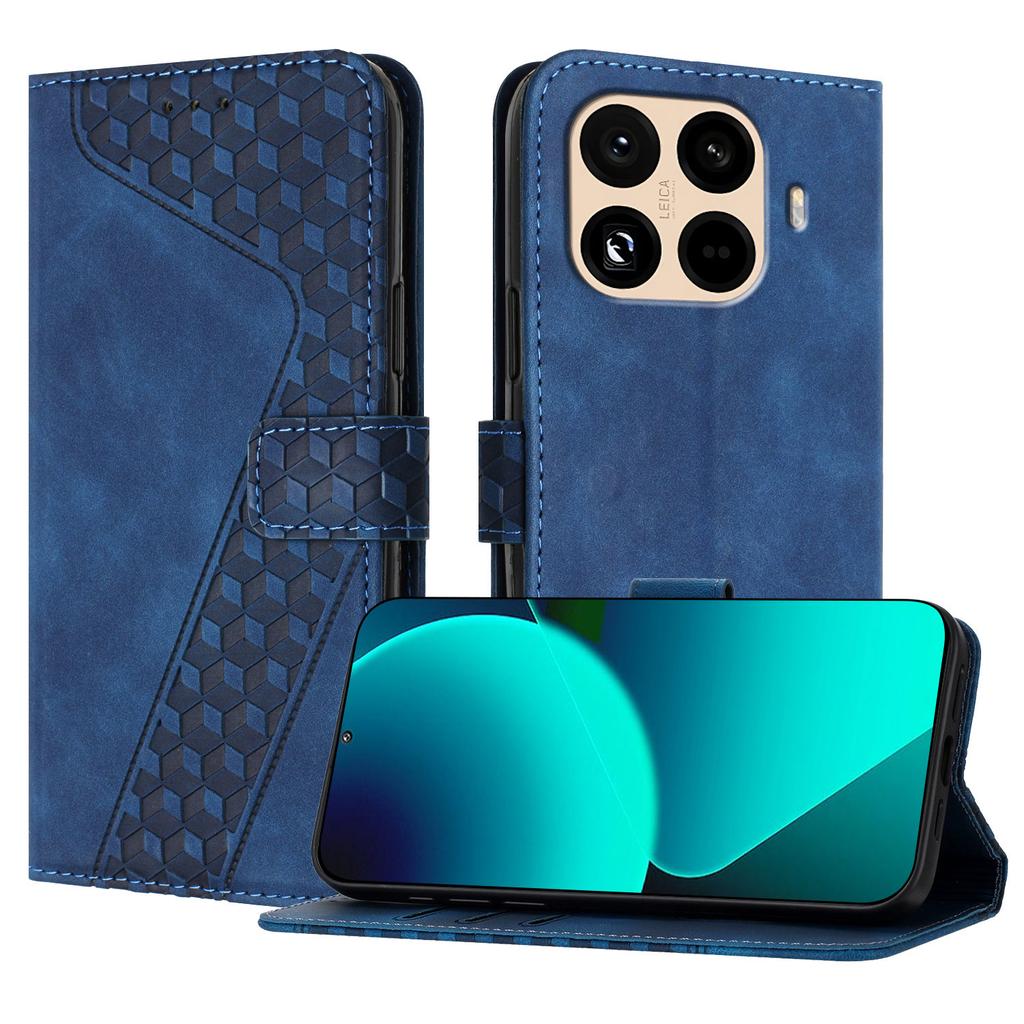 Für Xiaomi 15T Pro Lederhülle 7-förmiges Muster Brieftasche Ständer Stoßfest Handyhülle