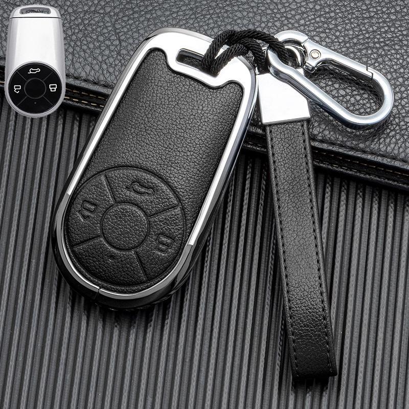 Double-Sided Leather Key Case for ORA Good Cat GT & Lightning Cat - Full Coverage, No Signal Block